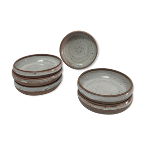 Six assiettes grès Roger jacques Saint Amand