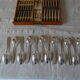 Cutlery set Ercuis model carthage in silver metal 73 pieces - art deco