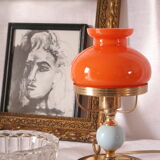 Vintage cellar rat lamp 70 opaline orange