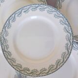 5 flat plates in iron earth from St Amand, Réjane model 210726