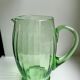 Art deco green glass pitcher / carafe 30s-40s