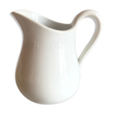 Pichet à lait ancien en porcelaine blanche épaisse