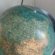 Vintage 1960 terrestrial globe JRO Verlag wood PVC world map - 43 cm