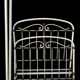 Antique wrought iron bed from the 1900s