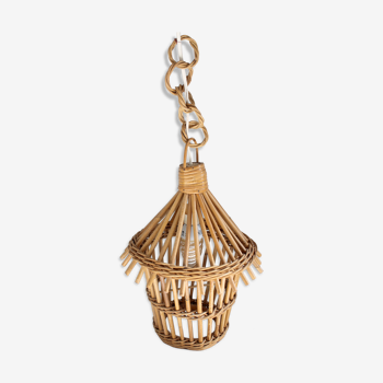 Cage rattan chandelier