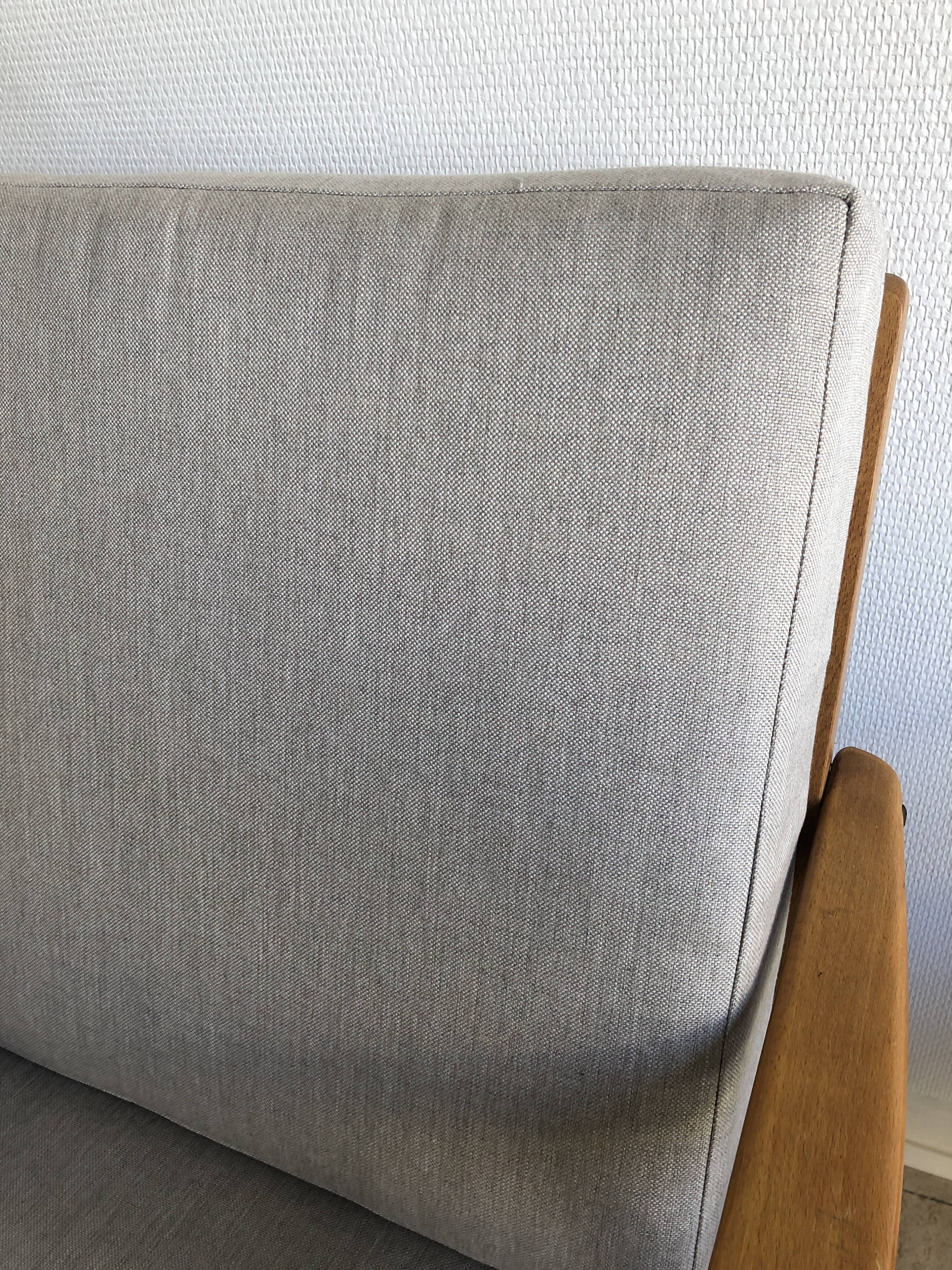 Pair armchairs compass feet, 1960