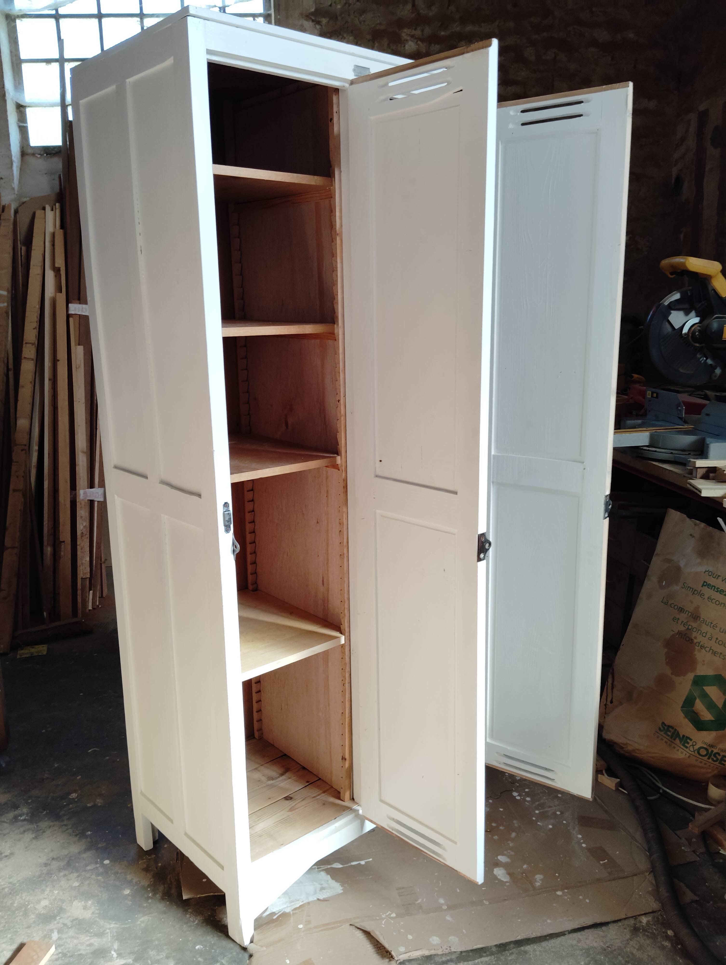 Old Parisian wooden locker room/wardrobe