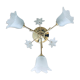 Ceiling lamp art deco flowers three fires