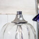 Murano glass and chromed metal floor lamp, Anni '70