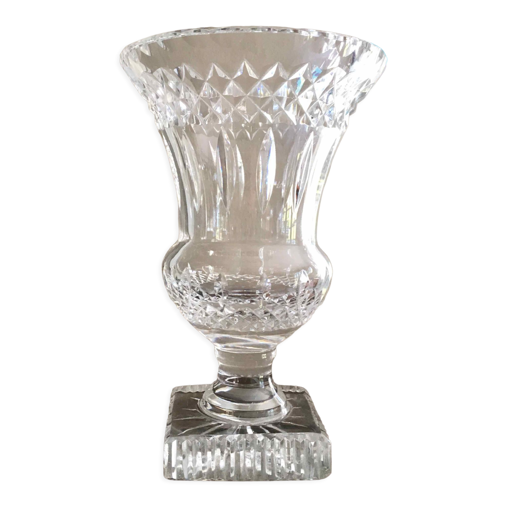 Vase 1960 cut bohemian crystal
