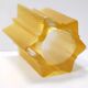 Art Deco Star Shaped Yellow Glass Vase Attributed to Pierre D'Avesn for Daum