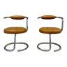 Paire de chaises Cobra de Giotto Stoppino avec nouveau cuir