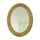 Large Oval Classic Mirror Gold Leaf Baroque Style Flowers 85cm