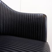 Pair of Artona armchairs in black leather by Afra and Tobia Scarpa for Maxalto.