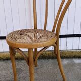Chaise bistrot en bois courbé et cannage Horgen Glaris, Suisse vers 1900