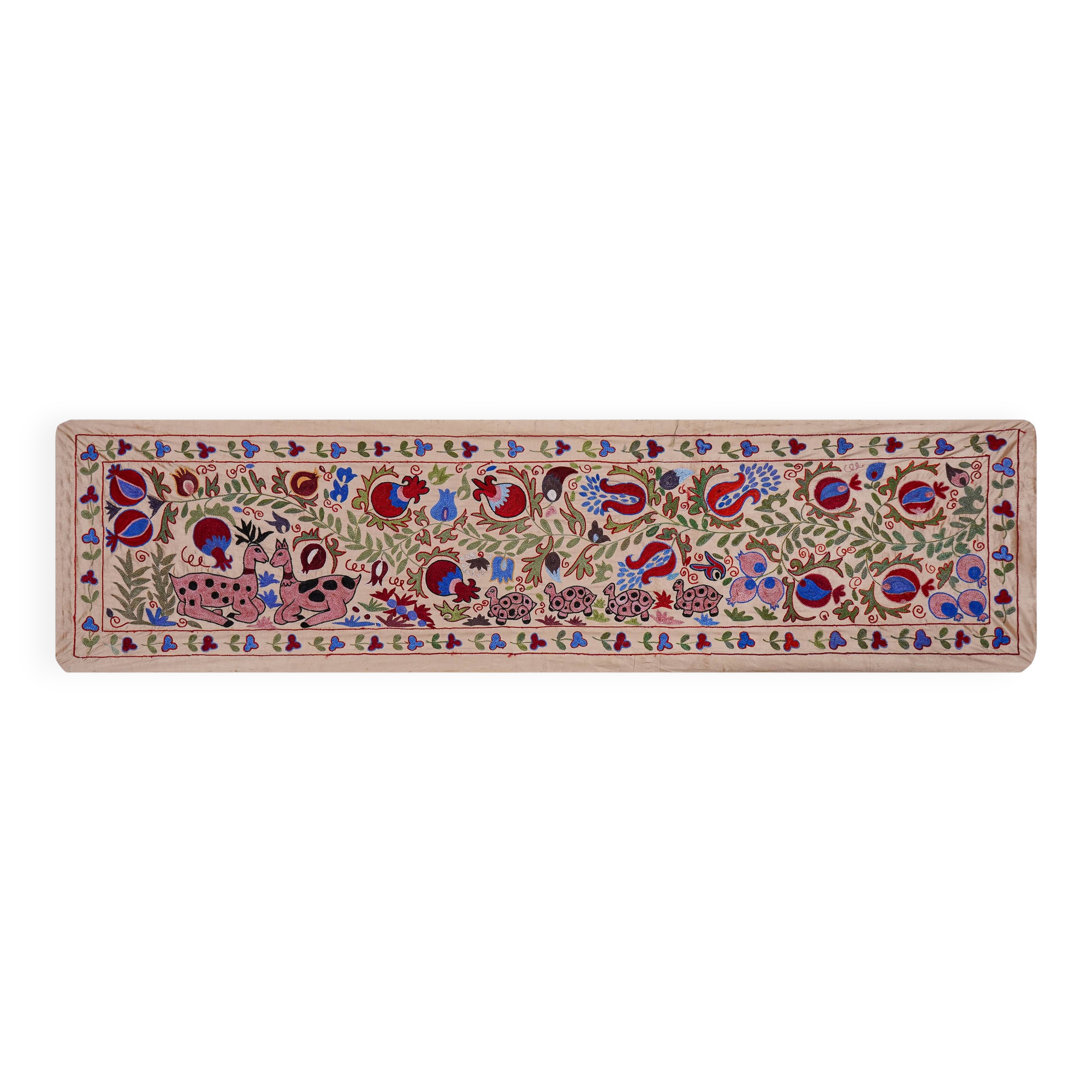 Hand-knotted rug, vintage Turkish rug 51x190 cm