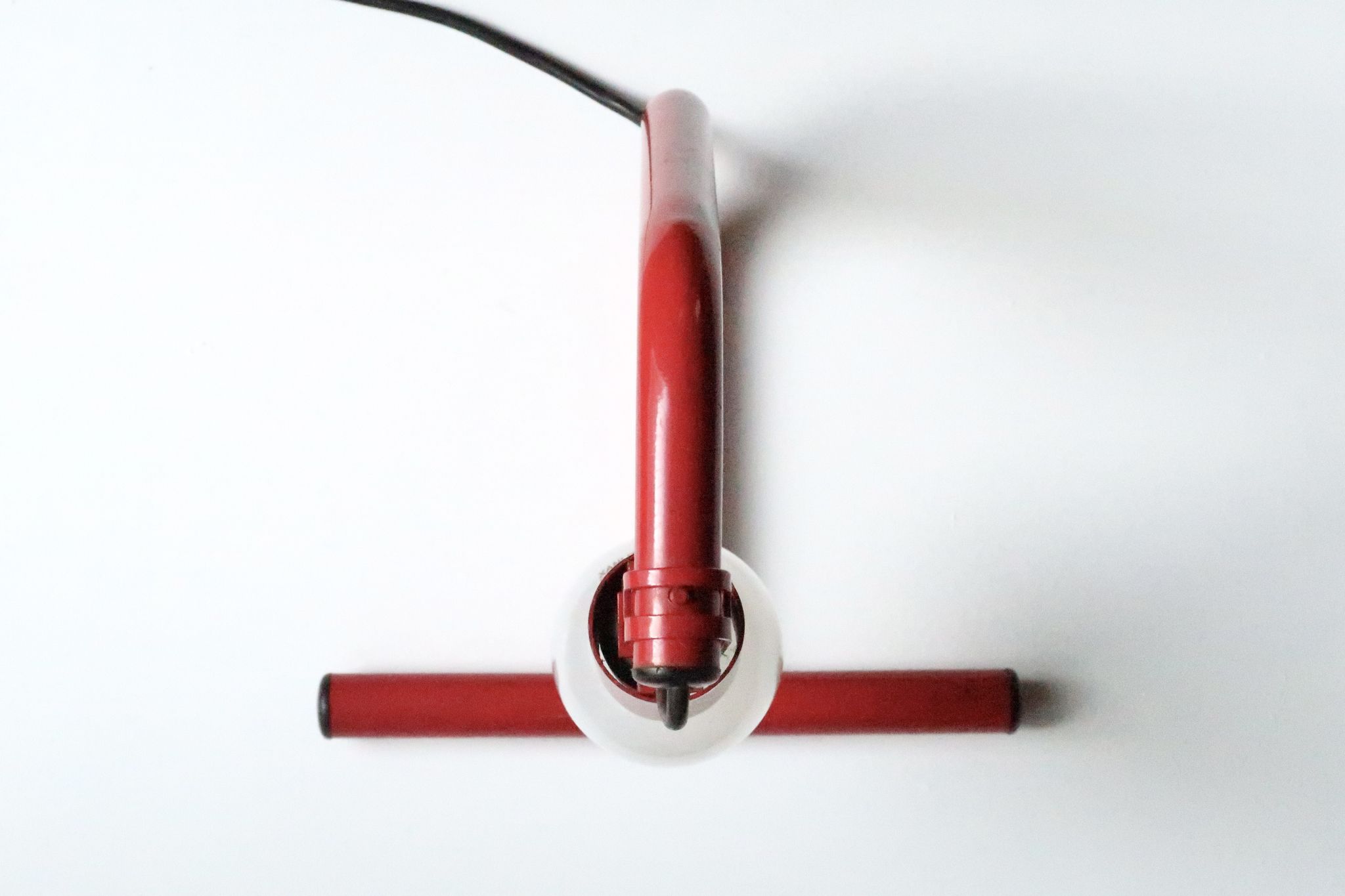 Red tubular lamp, 80s