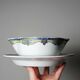 Old Luneville sauce boat, opaque porcelain with polychrome decoration.
