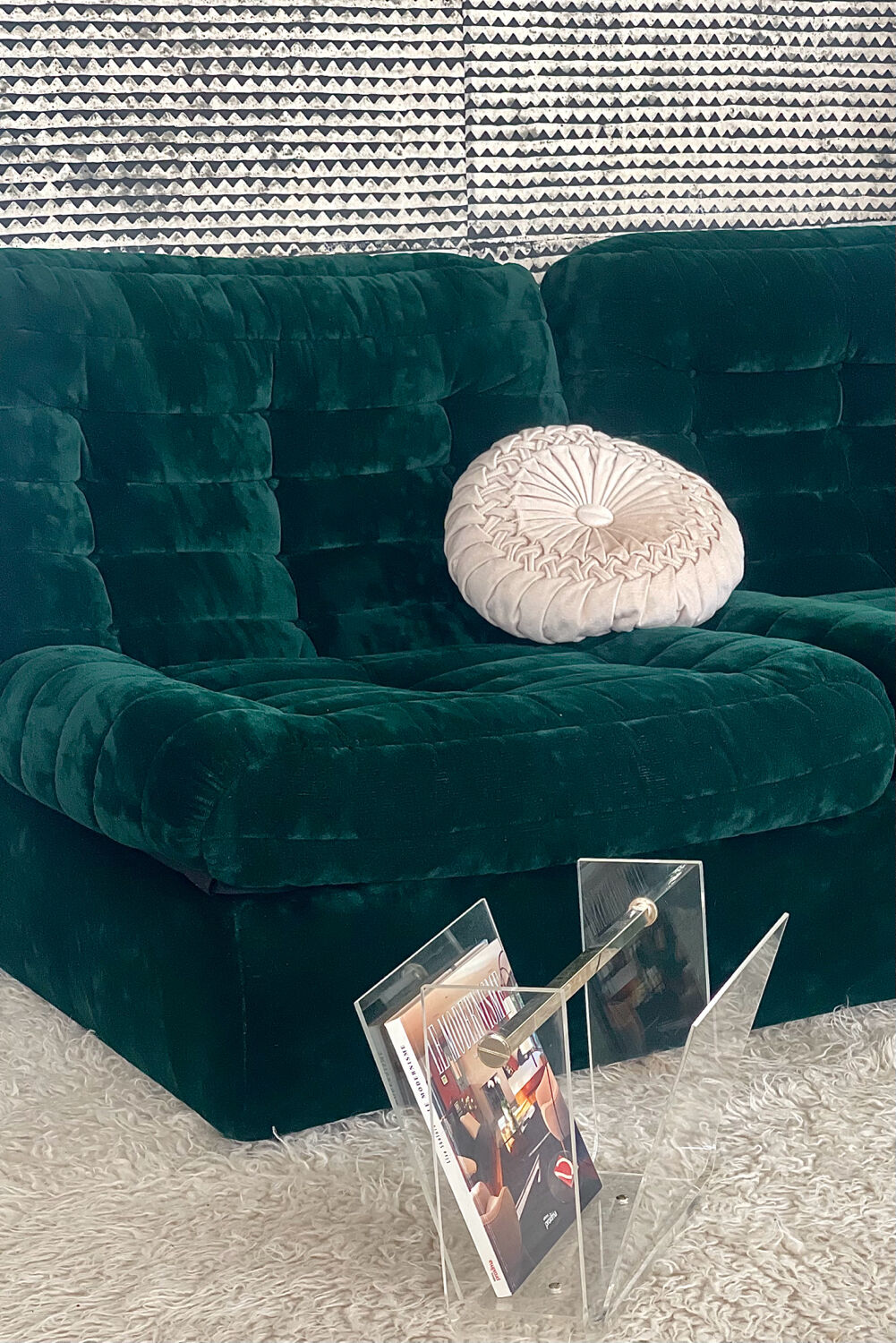 Velvet sofa 1970