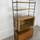 Modular shelf from the 1950s, wood and metal, vintage.