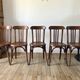 Set of 5 baumann bistro chairs in bent wood stamped xxth