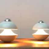 Table lamp or mushroom wall light from the German space age mid-century by Klaus Hempel for Kaiser Leuchten, 1970s, set of 2.