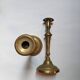 Pair of antique brass candlesticks Scandinavian countryside candlesticks