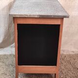 Parisian buffet in solid wood and enamelled sheet metal - mid 20th century.