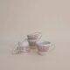 Set of 4 red ceramic mugs