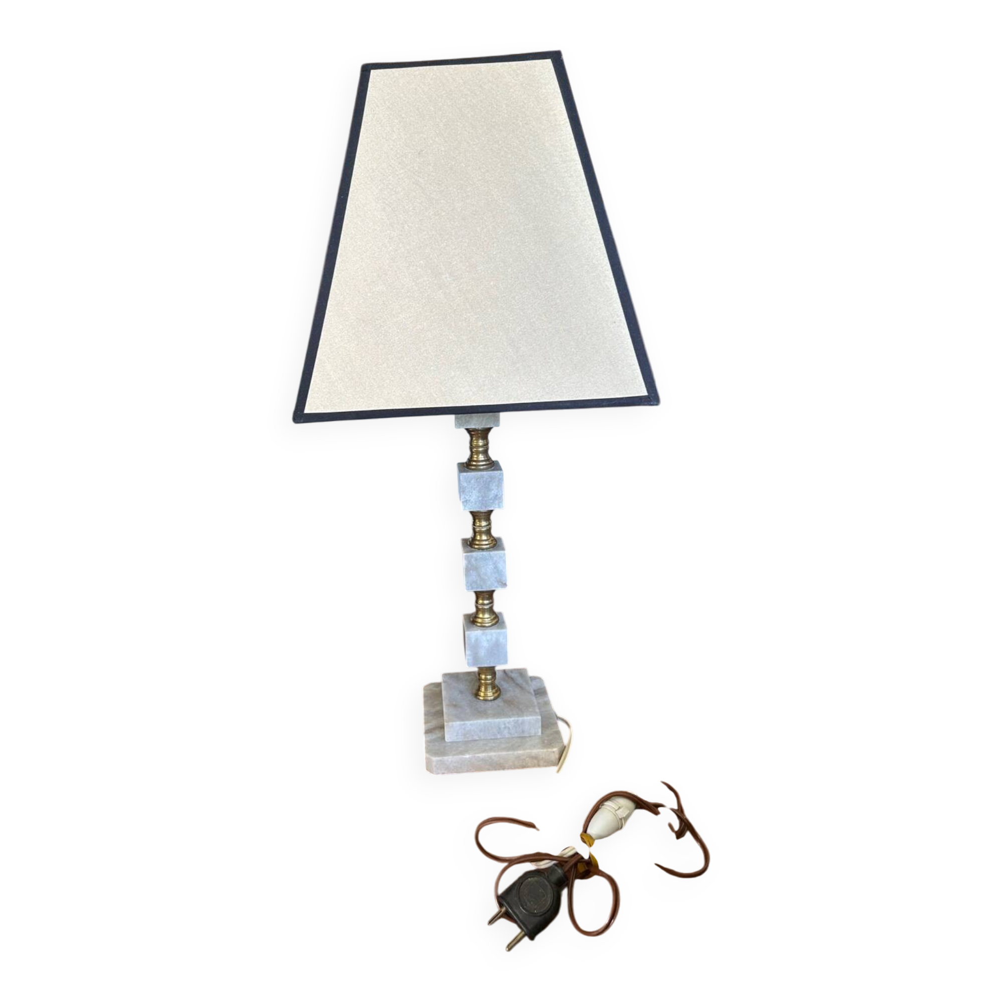Marble and brass lamp 1960