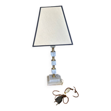 Lampe en marbre et laiton 1960