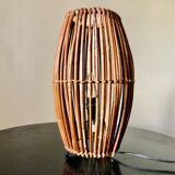 Rattan accent lamp