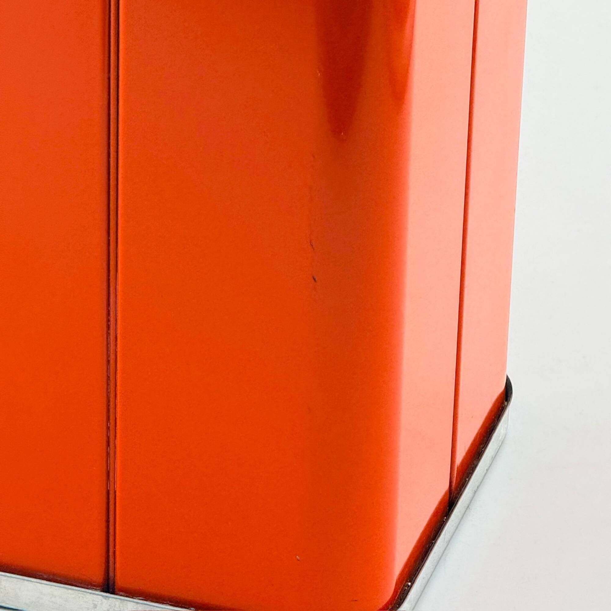 Cendrier sur pied design Giulia Veronesi Ecolight orange Italie années 70