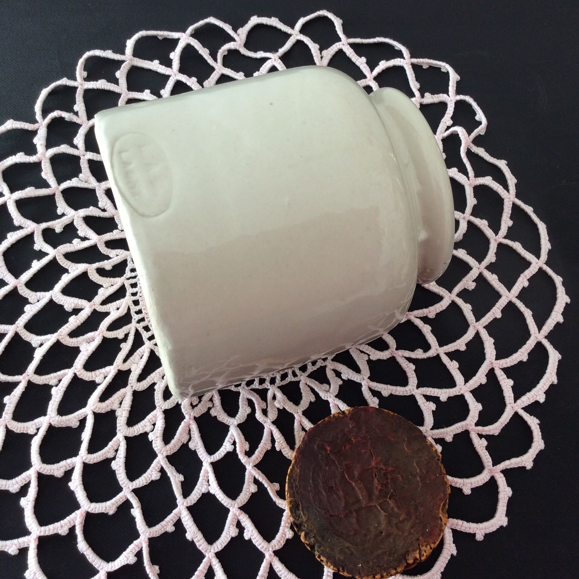 Old mustard pot in glazed stoneware LAB-Lagny with cork stopper