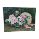 Old oil painting still life F.Trarbach Cantin