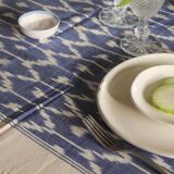Ikat Bleu Nappe Ou Couverture