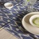 Ikat Blue Tablecloth Or Cover