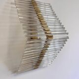 Rare glass wall lamp by Kamenicky Senov, 1960s