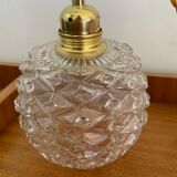 Old vintage glass globe lamp worked