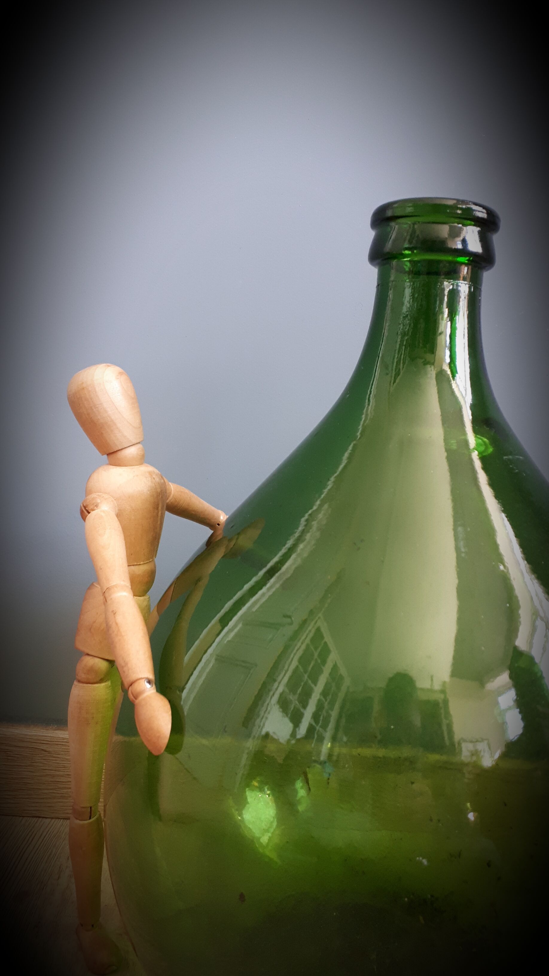 Demijohn 10l round green