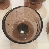 6 Biot blown glass cups