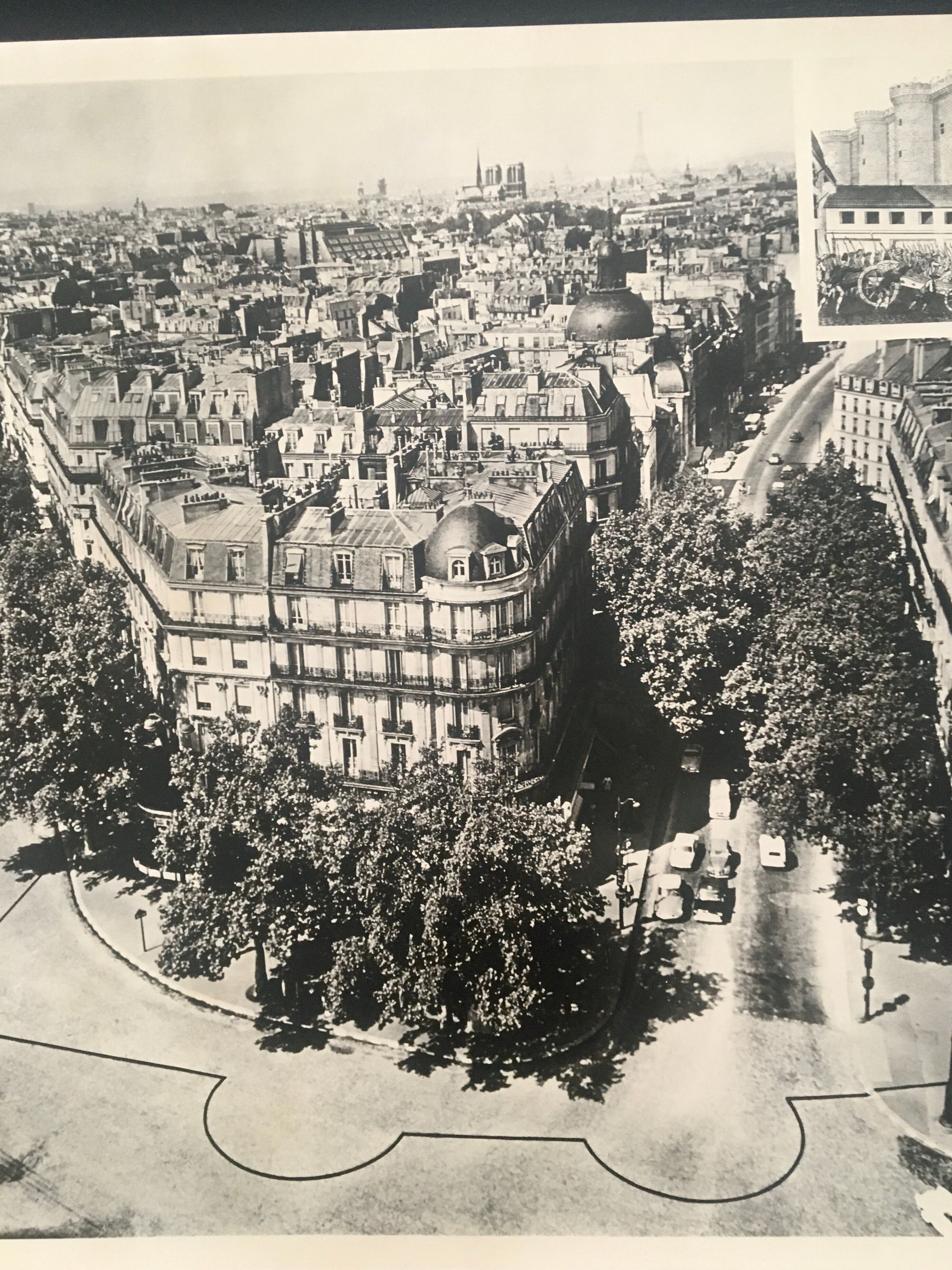Aerial photo of Paris, 50s