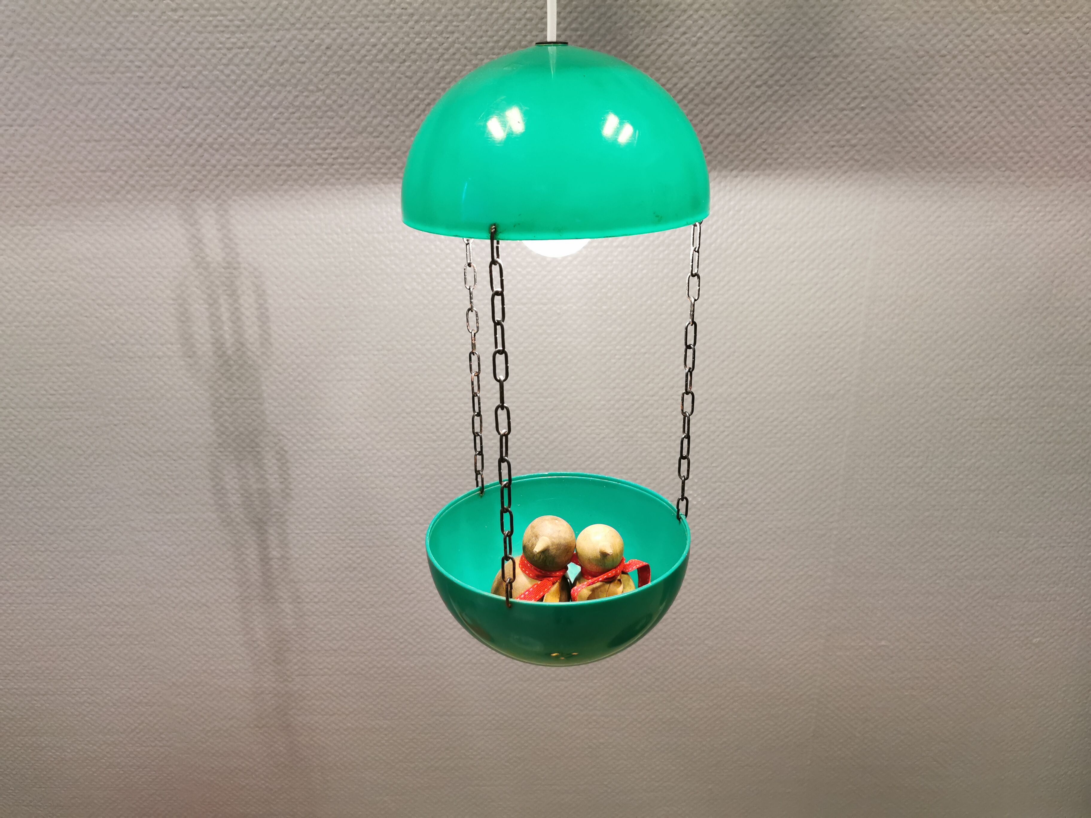 Danish designed lamp/herb pot for hanging in e.g. the window.