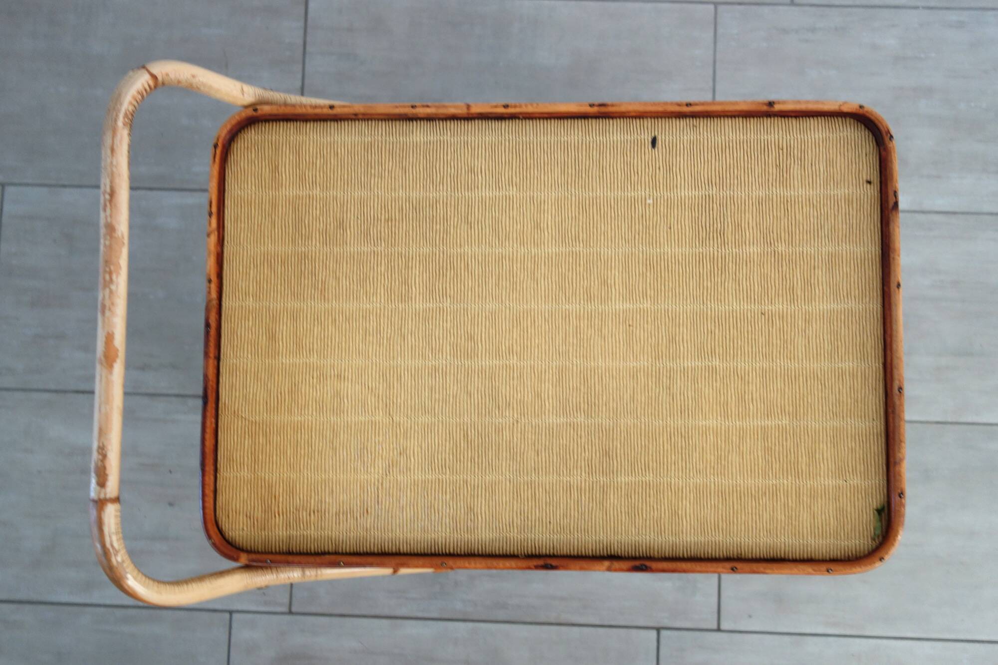 1960s rattan bar cart