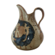 Artisanal pitcher enamelled terracotta