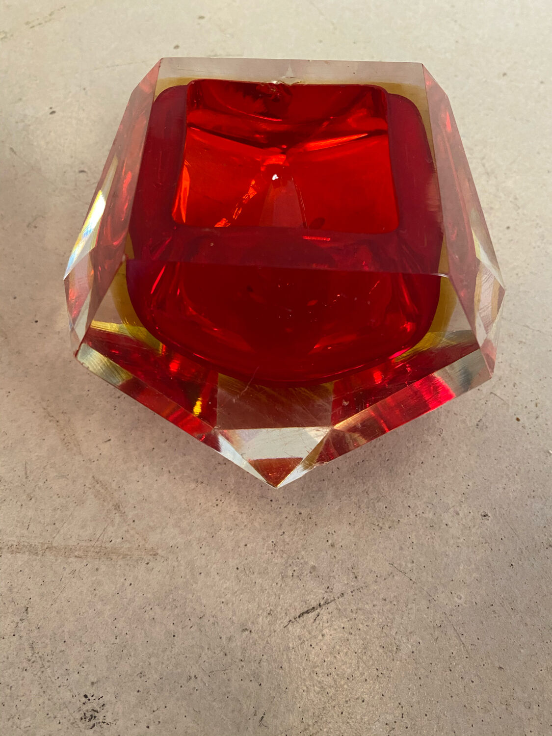 Sommerso Murano ashtray