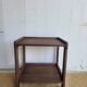 Dark wood bedside table - mid-century modern style