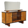 Vintage walnut veneer sideboard with mirror, Italy 1960s