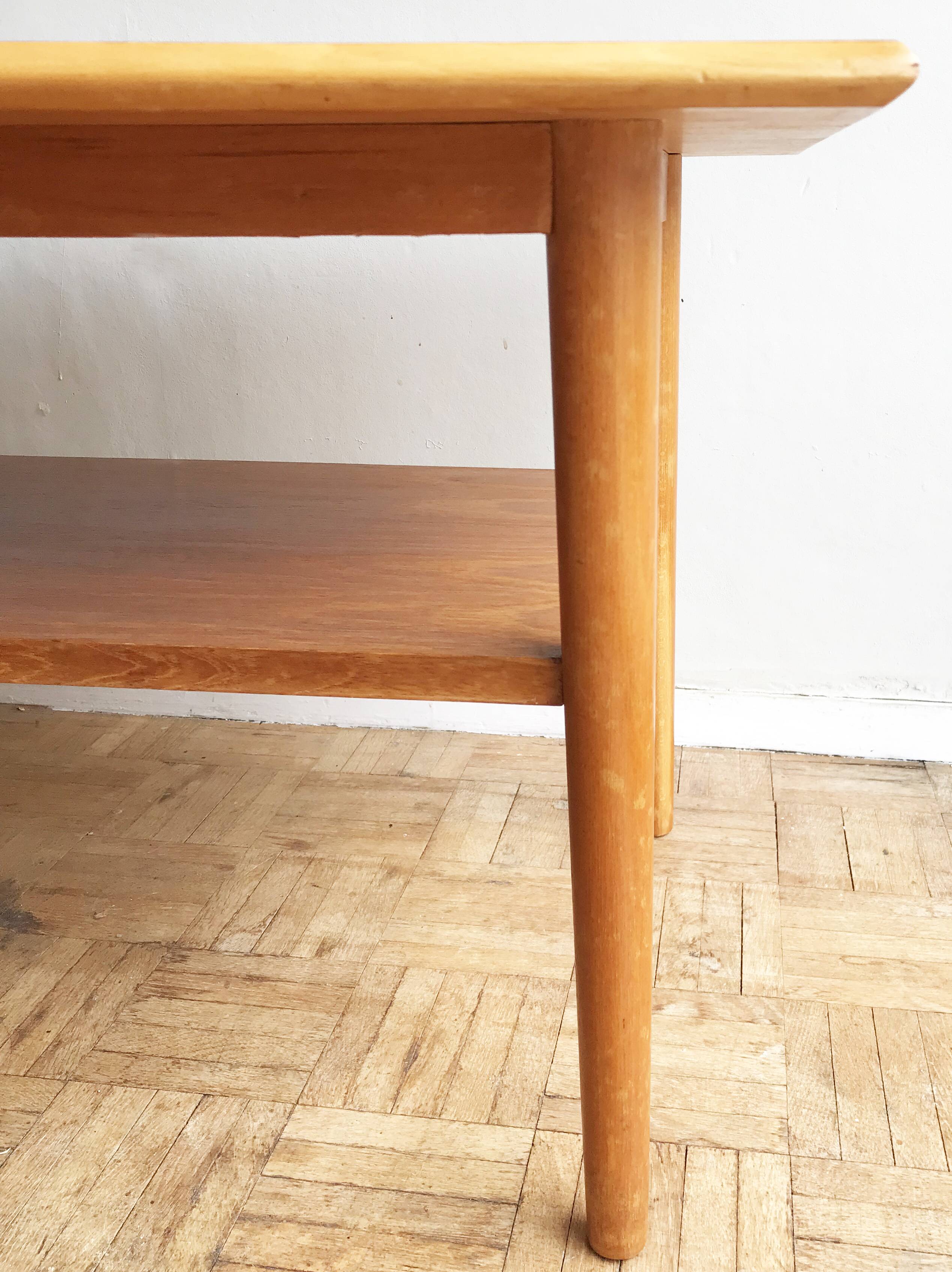Table en teck blond des années 1960
