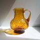 Amber colored Italian Carafe by MCM Empoli 1970s